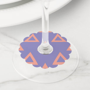Geometric Pattern 16 Wine Glass Tag