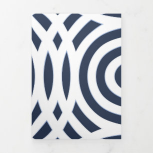Geometric Pattern 19 Tri-Fold Holiday Card
