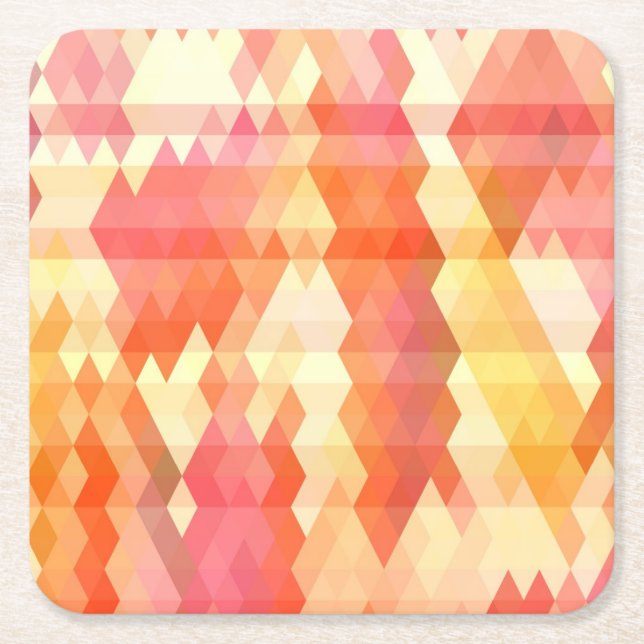 Geometric pattern 1 square paper coaster (Front)