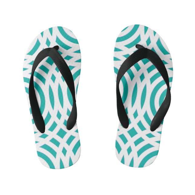 Geometric Pattern 20 Kid's Jandals (Footbed)