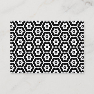 Geometric Pattern 290514(03) Black on White Business Card