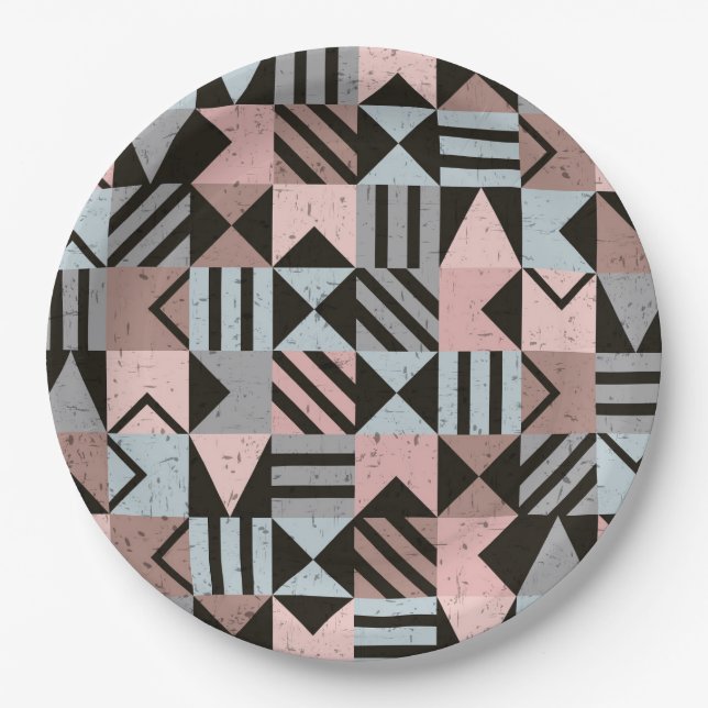 Geometric Pattern 29 Paper Plate (Front)