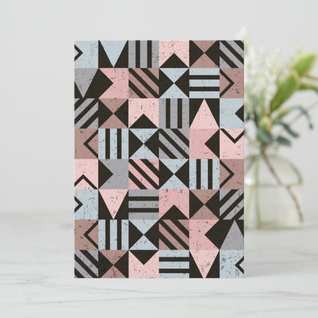 Geometric Pattern 29 Thank You Card (Standing Front)