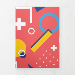 Geometric Pattern 2 Tri-Fold Holiday Card