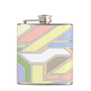 Geometric pattern 3 hip flask