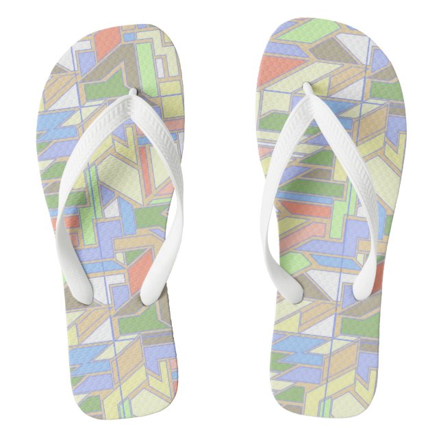 Geometric pattern 3 jandals (Footbed)