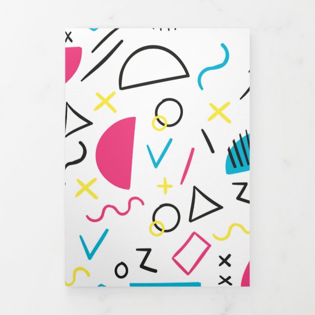 Geometric Pattern 5 Tri-Fold Holiday Card (Cover)