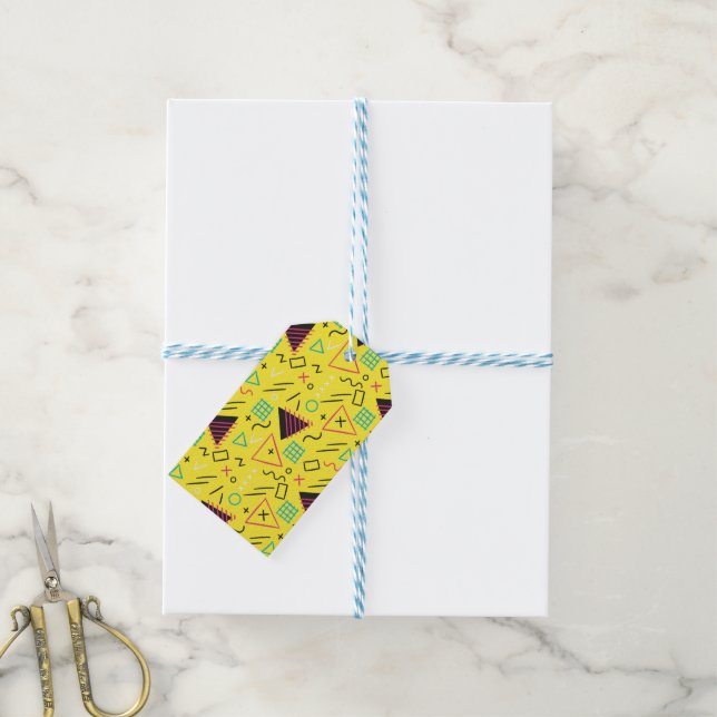 Geometric Pattern 6 Gift Tags (With Twine)