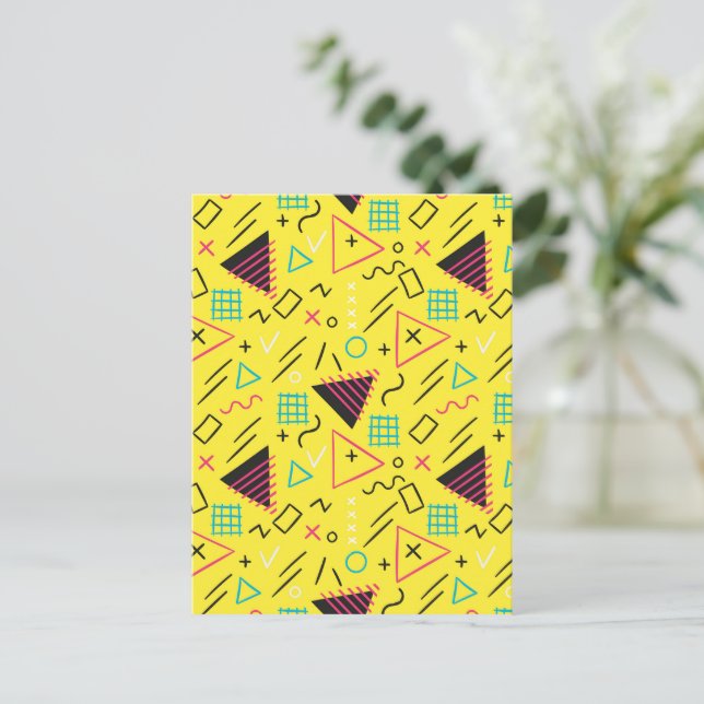 Geometric Pattern 6 Holiday Postcard (Standing Front)