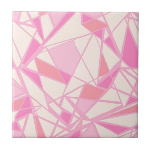 Geometric pattern abstract colour pink tile