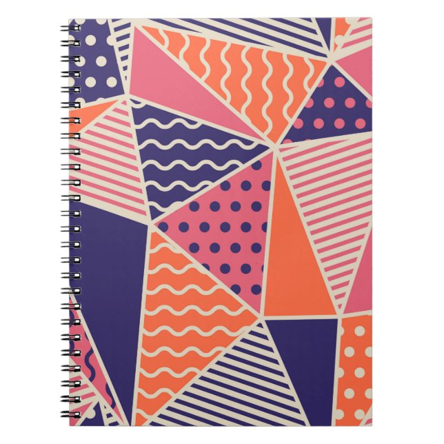 Geometric pattern. Abstract triangle background. V Notebook (Front)