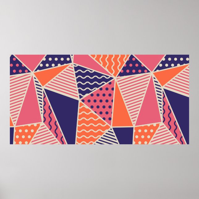 Geometric pattern. Abstract triangle background. V Poster (Front)