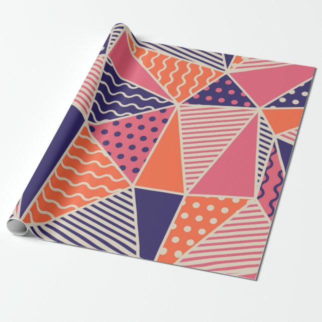 Geometric pattern. Abstract triangle background. V Wrapping Paper (Unrolled)