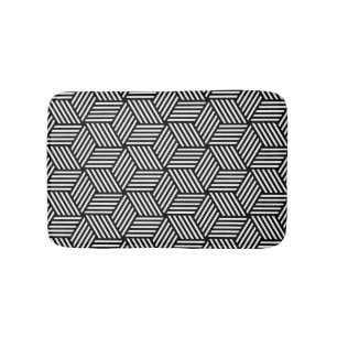 Geometric pattern art design bath mat