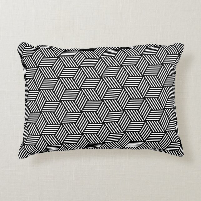 Geometric pattern art design decorative cushion (Front)