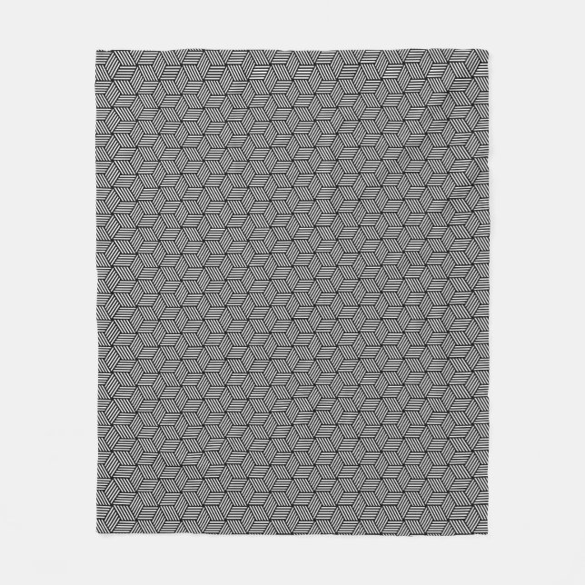 Geometric pattern art design fleece blanket (Front)