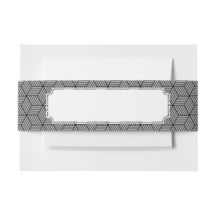 Geometric pattern art design invitation belly band
