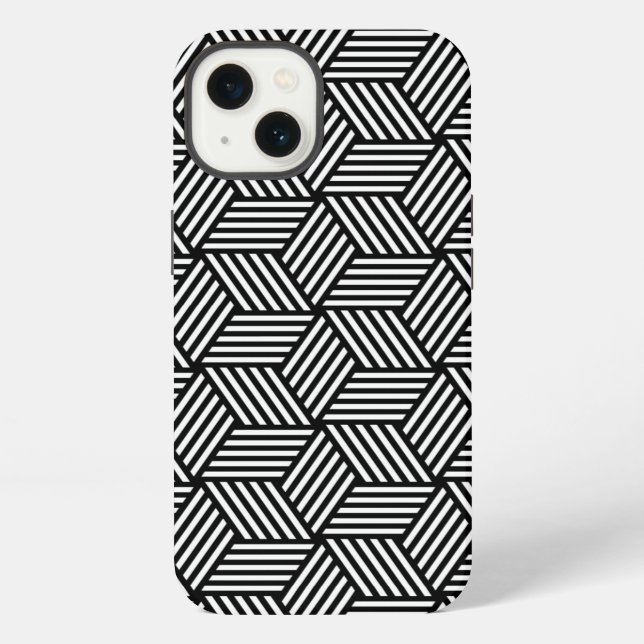 Geometric pattern art design iPhone case (Back)
