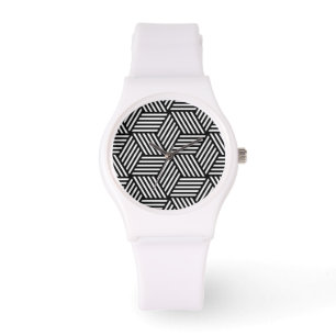 Geometric pattern art design watch