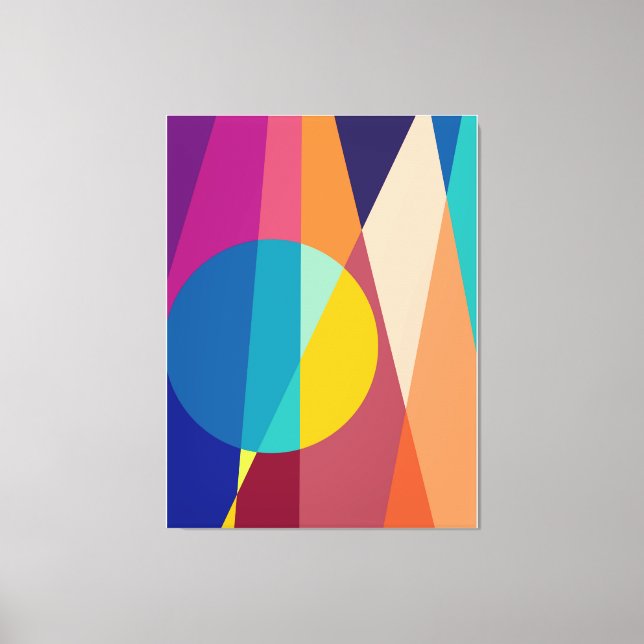  Geometric pattern background circle   Canvas Print (Front)
