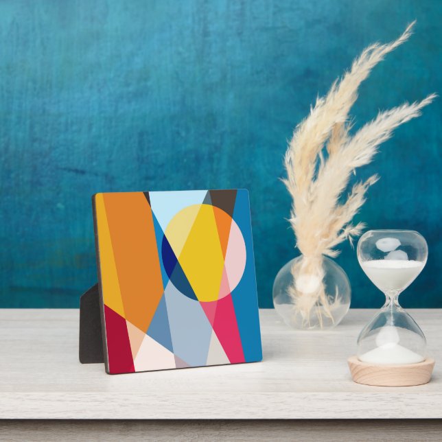 Geometric pattern background circle   plaque (Insitu)