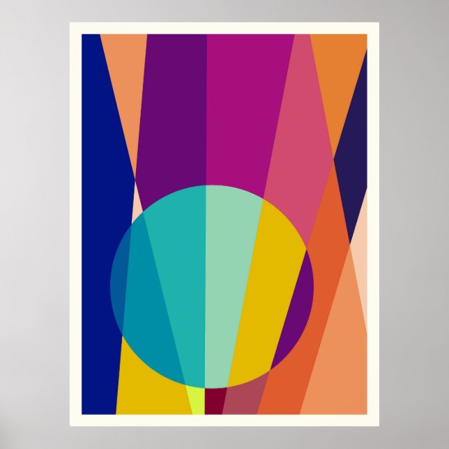  Geometric pattern background circle   Poster (Front)
