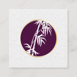 Geometric Pattern   Bamboo Icon Square Business Card