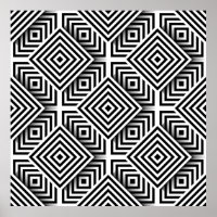 Geometric pattern. Black and white. Squares and st