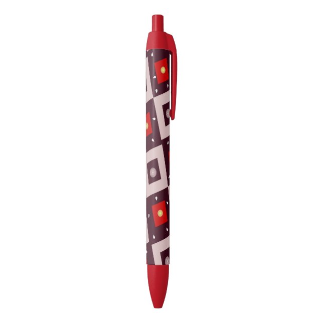 Geometric pattern black ink pen (Bottom (Vertical))