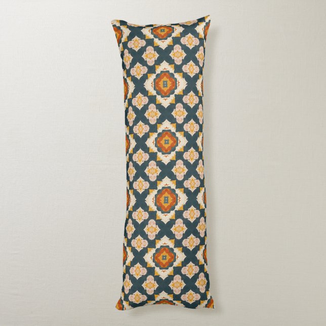 Geometric Pattern Body Pillow (Back (Vertical))