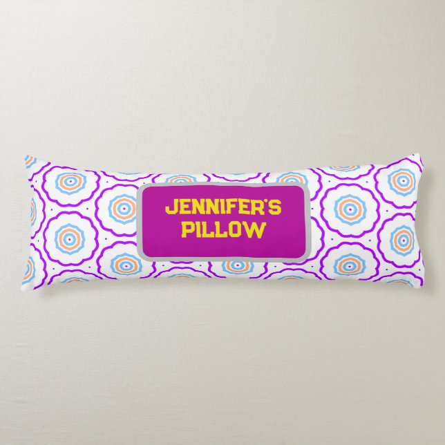 Geometric Pattern Bright Coloured Body Cushion (Front)