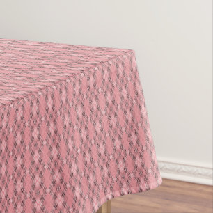 Geometric pattern coral retro rhombuses tablecloth