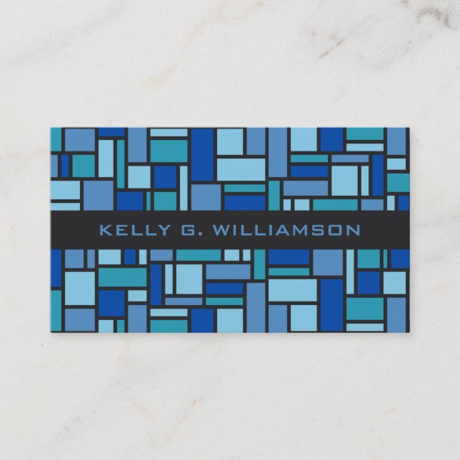 Geometric Pattern custom business cards (Front)