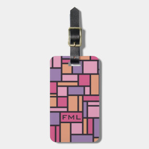 Geometric Pattern custom luggage tag