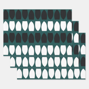 Geometric Pattern Cute Fun Festive Wrapping Paper Sheet