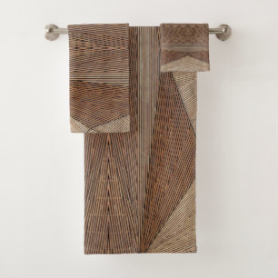 Geometric Pattern Design Bath Towel Set