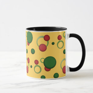 Geometric Pattern Dots Circles on any Colour Mug
