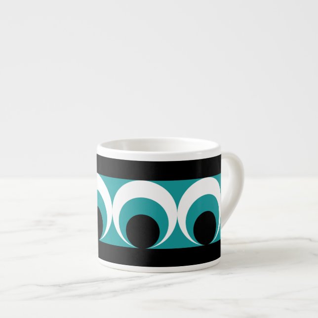 Geometric pattern espresso cup (Front Right)