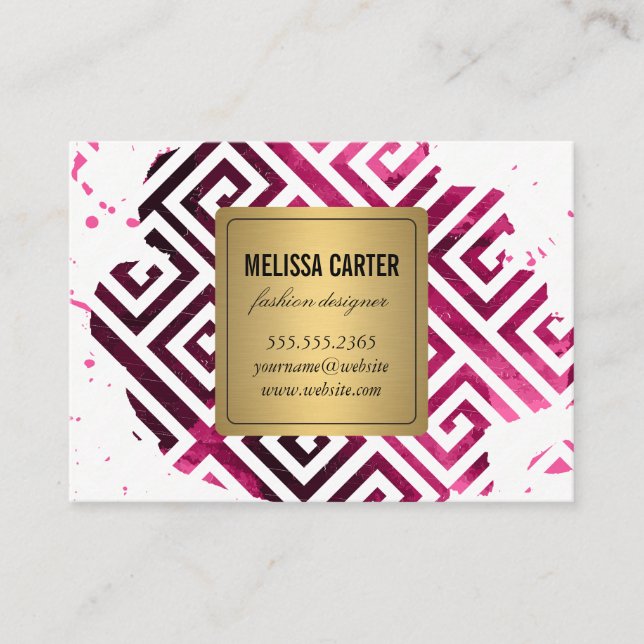 Geometric Pattern / Expressive Business Card (Front)