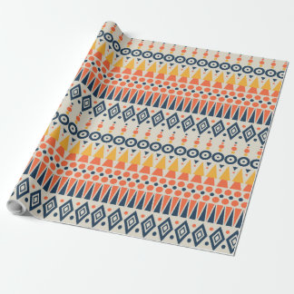 Geometric Pattern Gift Wrap for Thanksgiving 