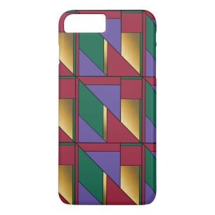 Geometric Pattern Gold Purple Green Red Case-Mate iPhone Case