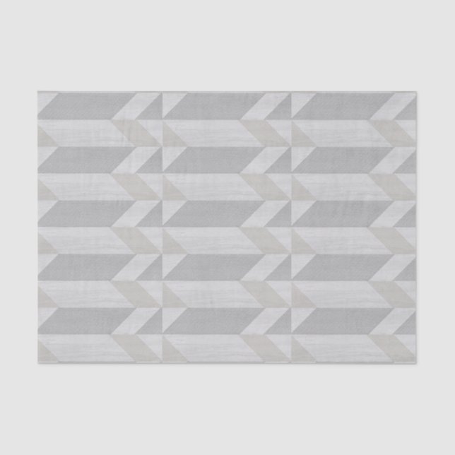 geometric pattern grey wood tissue paper (Front)