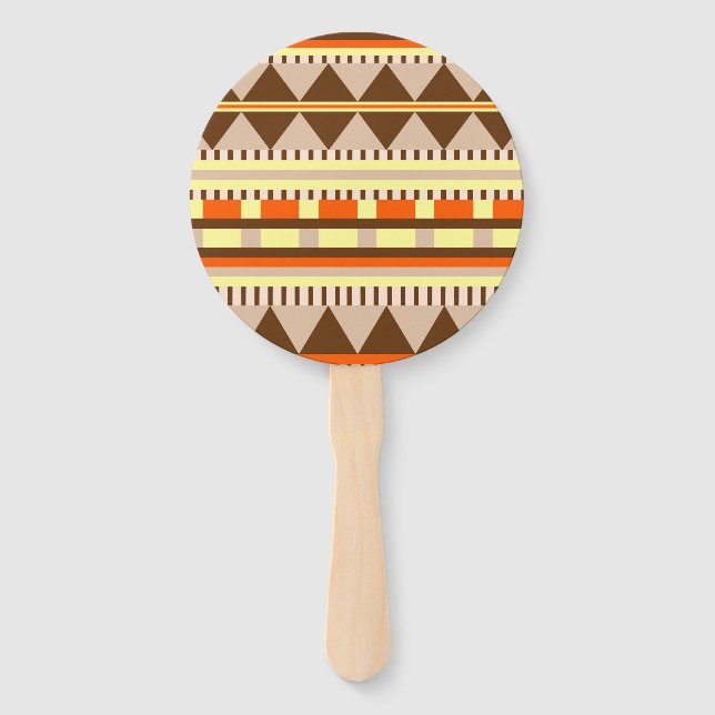 Geometric pattern hand fan (Front)
