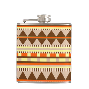 Geometric pattern hip flask
