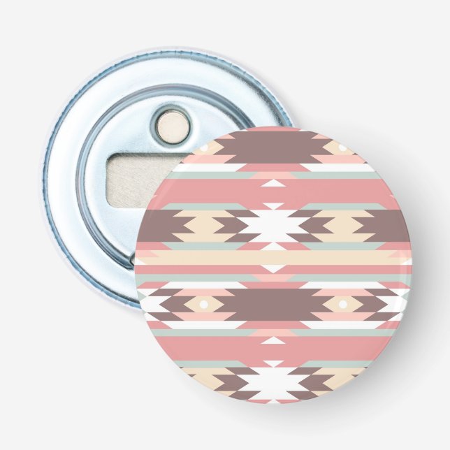 Geometric pattern in aztec style 2 bottle opener (Front)