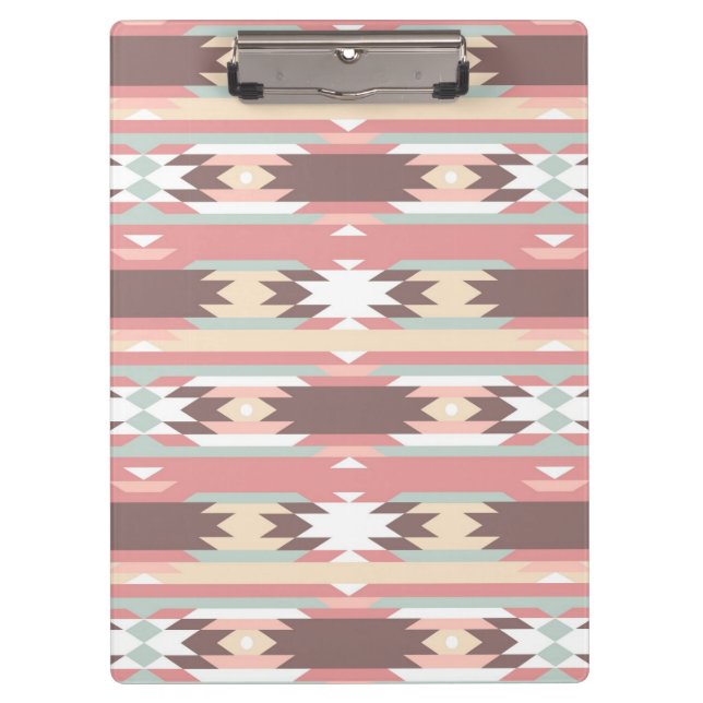 Geometric pattern in aztec style 2 clipboard (Front)