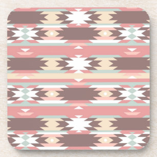 Geometric pattern in aztec style 2 coaster