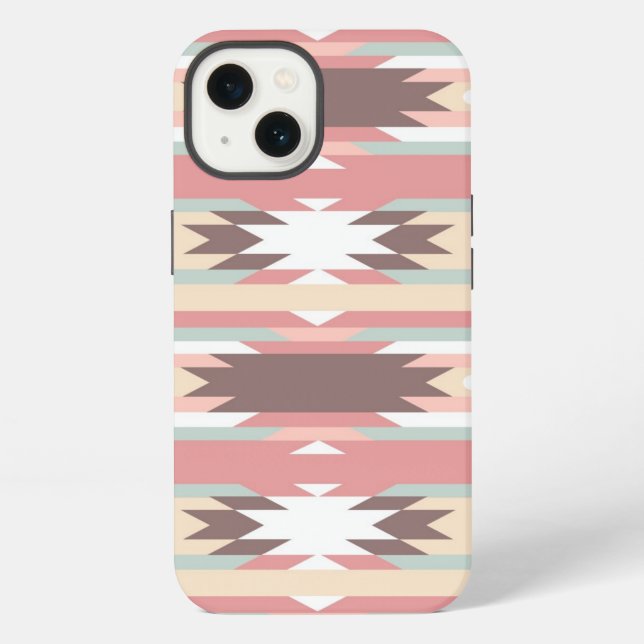 Geometric pattern in aztec style 2 iPhone case (Back)