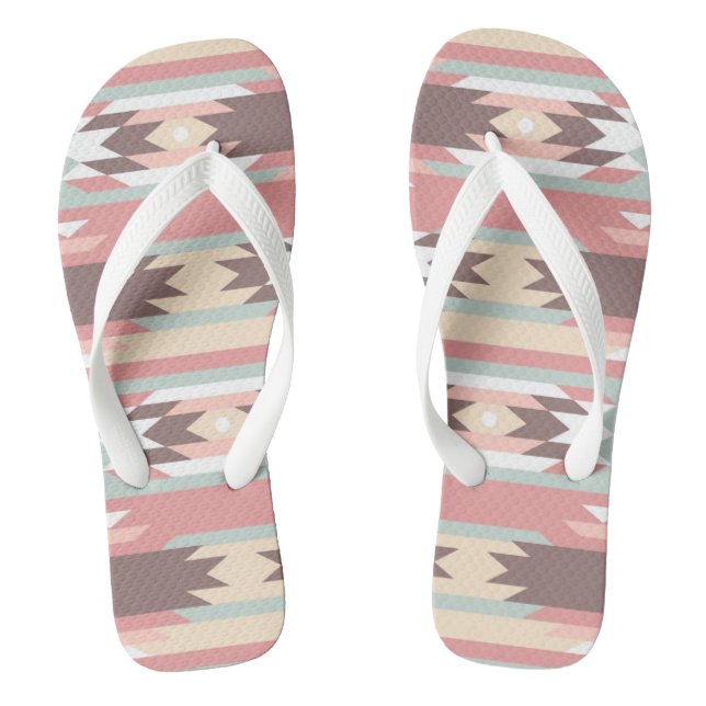 Geometric pattern in aztec style 2 jandals (Footbed)