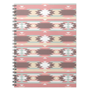 Geometric pattern in aztec style 2 spiral notebook